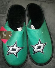 NHL FOCO Dallas Stars Mens Slippers L 11 12 Victory Green NWT