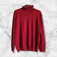 3XL Sweater Red New Jos A Bank Turtleneck Nwt Winter Merino Wool Mens Crimson Sz
