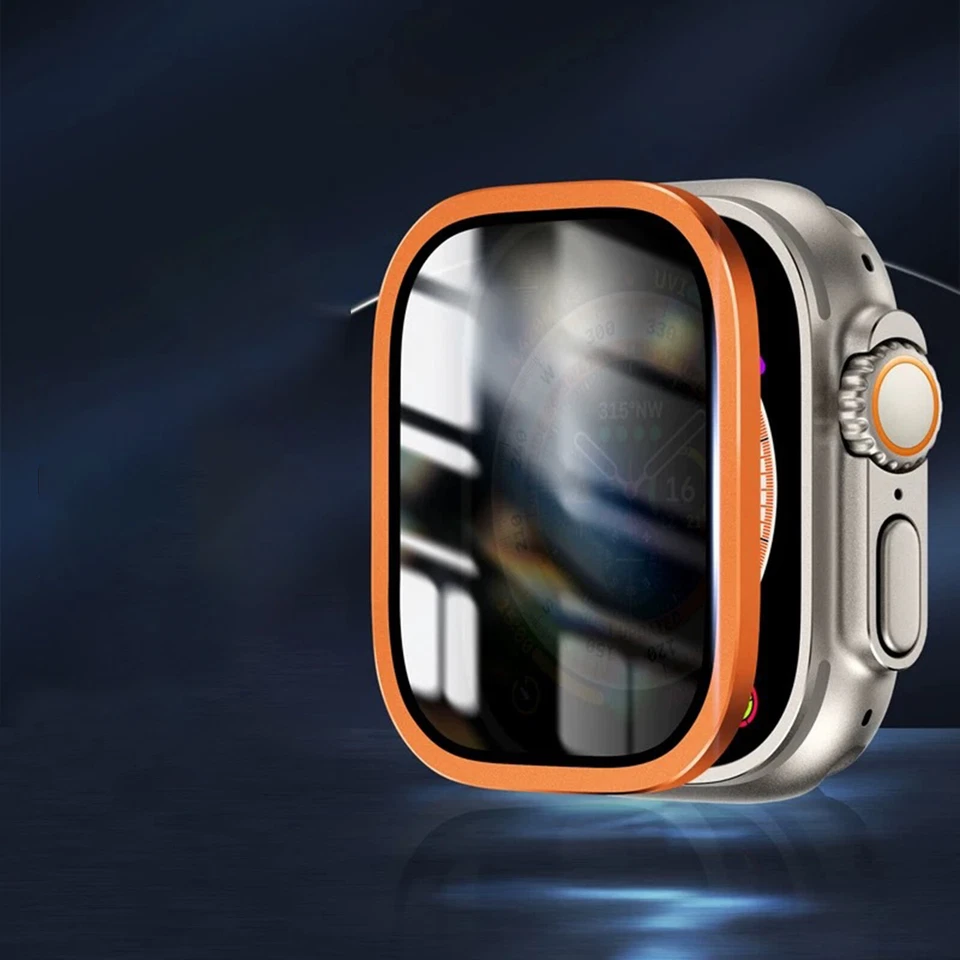 For iWatch Ultra 2/1 49mm Titanium Alloy Privacy Tempered Glass Screen Protector - Image 2 of 4