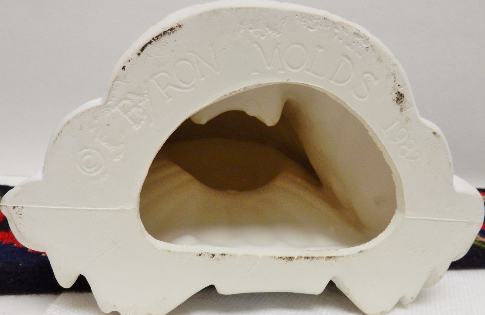 Byron Molds Bust Head Child Tribal Native Head Dress Ceramic Statue LG '82 Vtg