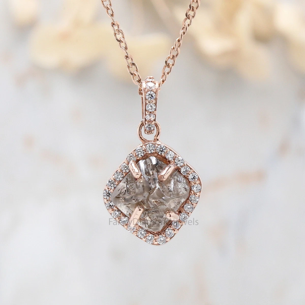 Brown diamond pendant deals
