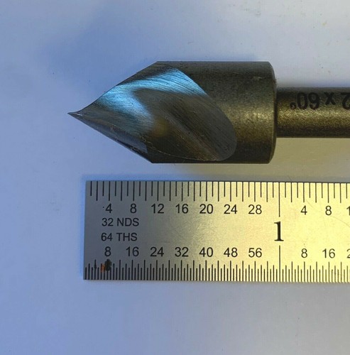 1/2" 60 DEGREE SINGLE FLUTE COUNTERSINK HIGH SPEED STEEL KEO 53126 - USA - Foto 6 di 6
