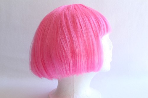 HOT PINK BARBIE WIG synthetic hair short bob COSPLAY anime HALLOWEEN costume - 第 4/7 張圖片