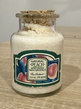 Vintage Ben Rickert Natural Peach Moisturizing Bath Crystals Glass Jar New 2.5OZ