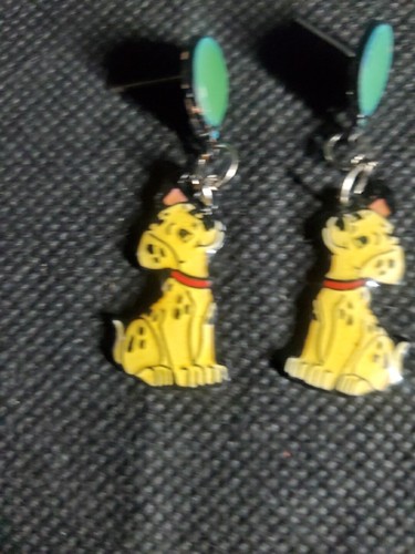 Vintage DISNEY 101 Dalmatian’s Earrings 90's Set Dog Movie Stud Dangle See Pics - Picture 2 of 7