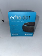 Amazon Echo Dot (3rd Generation) Smart Speaker Charcoal New In Box Sealed