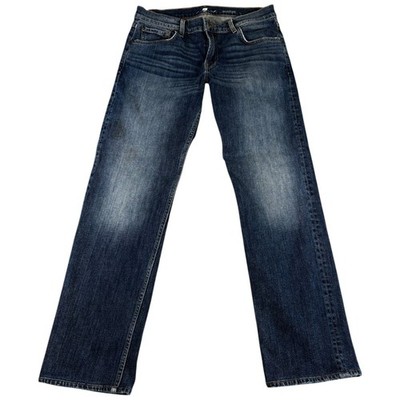 7 For All Mankind Austyn Jeans Mens 32 Blue Denim Premium Relaxed Straight Leg