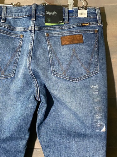 Wrangler Retro NEW Slim Boot Barn Cut Fit Leg Men’s jeans size 36 X 32 Stretch - Picture 2 of 16