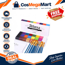 Professional Face  Body Paint Set - 10 Artist Brushes, Large Palette for Hallow