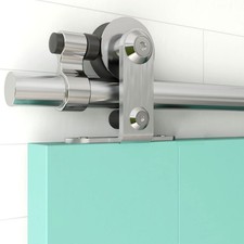 TSMST 4FT Sliding Barn Door Hardware Kit, Top Mount Stainless Steel Heavy Dut...