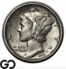 1931-D Mercury Dime, Choice AU++/Unc Better Date Denver Issue