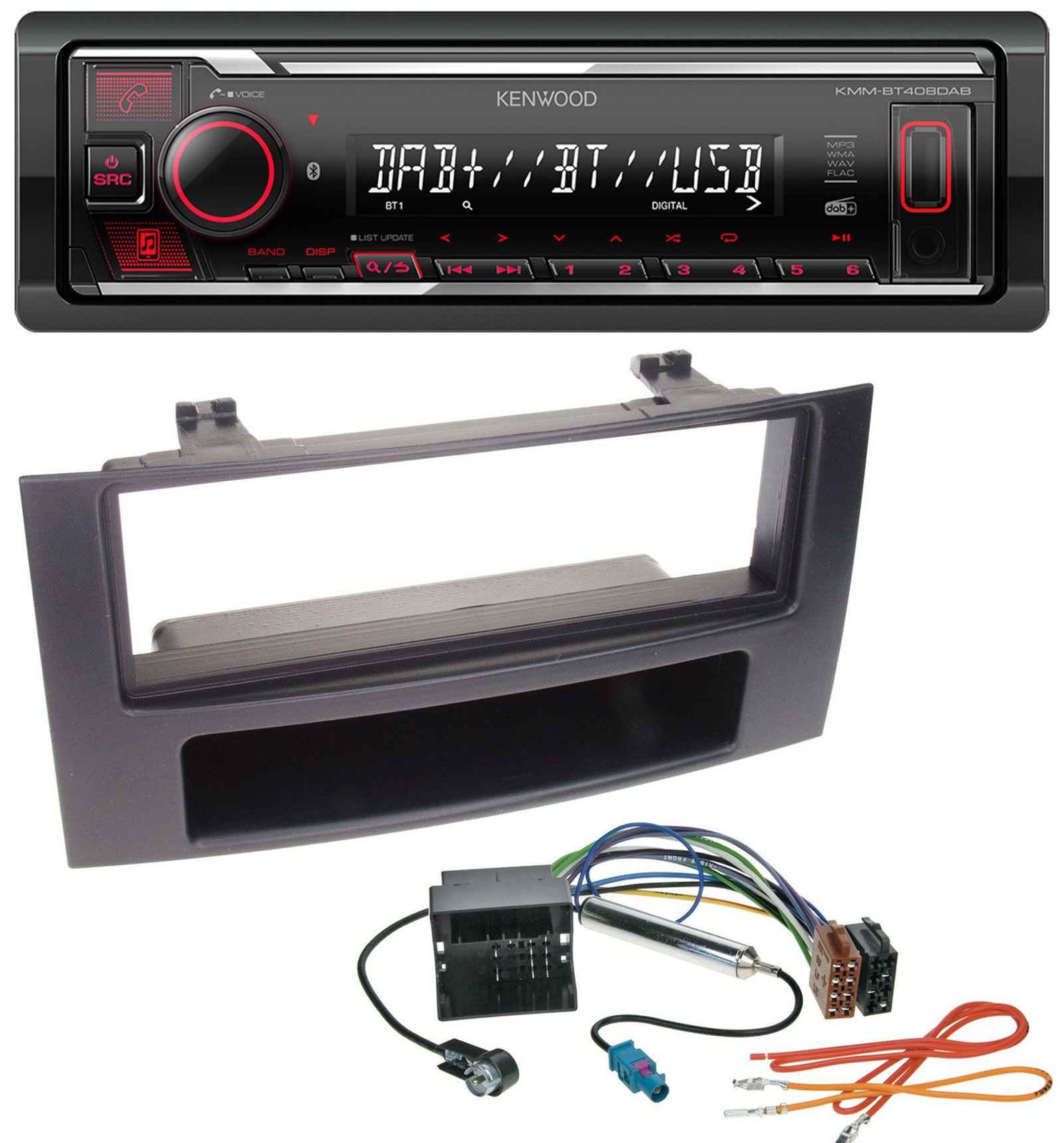 Kenwood MP3 Bluetooth USB DAB Car Stereo for VW Touareg Multivan T5 Transporter 2