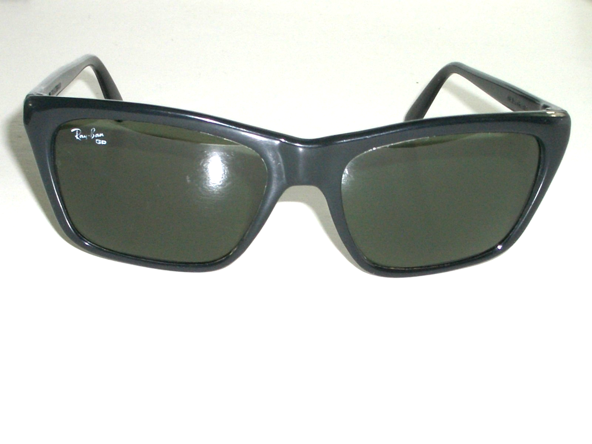 56mm BAUSCH & LOMB RAY-BAN FRANCE SHINY-BLACK POLARIZED CATS 3000