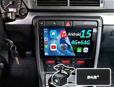 DAB+ Carplay 4+64G Android 15 Autoradio GPS Navi Kam SWC Für Audi A4 8E 8H B6 B7