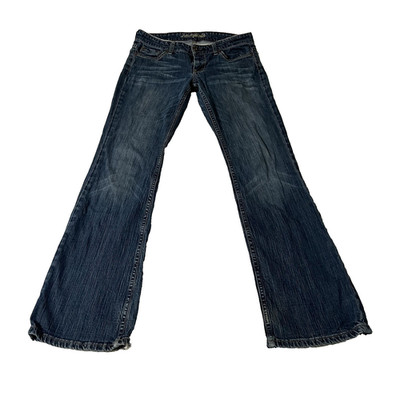 American Eagle Hipster Women's Stretch Whisker Denim Blue Jeans Sz 6 REG 30 X 32