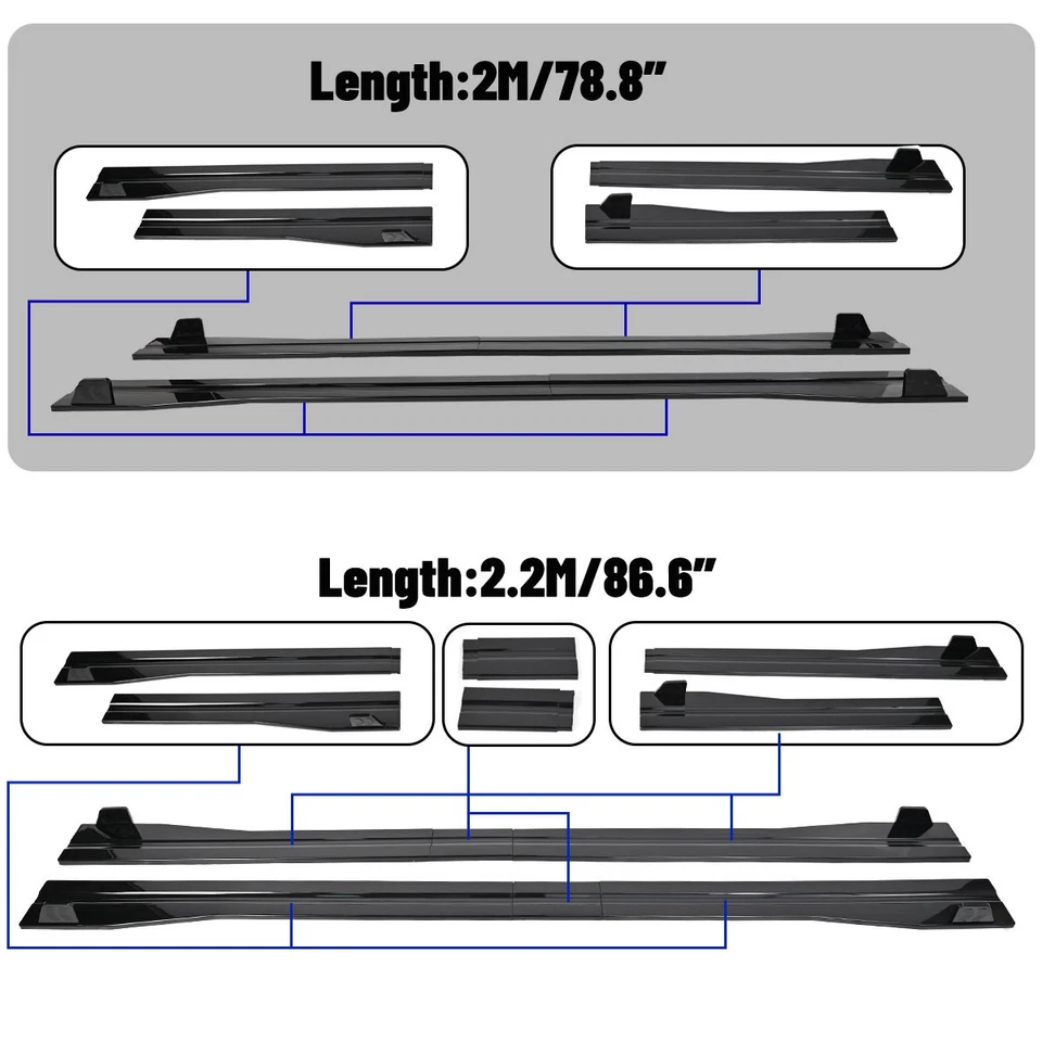 For Kia Sedona Carnival Side Skirts Splitter Spoiler Body Extension Pannel US Foto 2 de 4