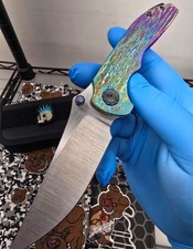Tasca Tools 'Mack Daddy' With wood grain TI and electo Anodized handle