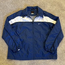 Nike Windbreaker Jacket Boys Large Blue Full Zip