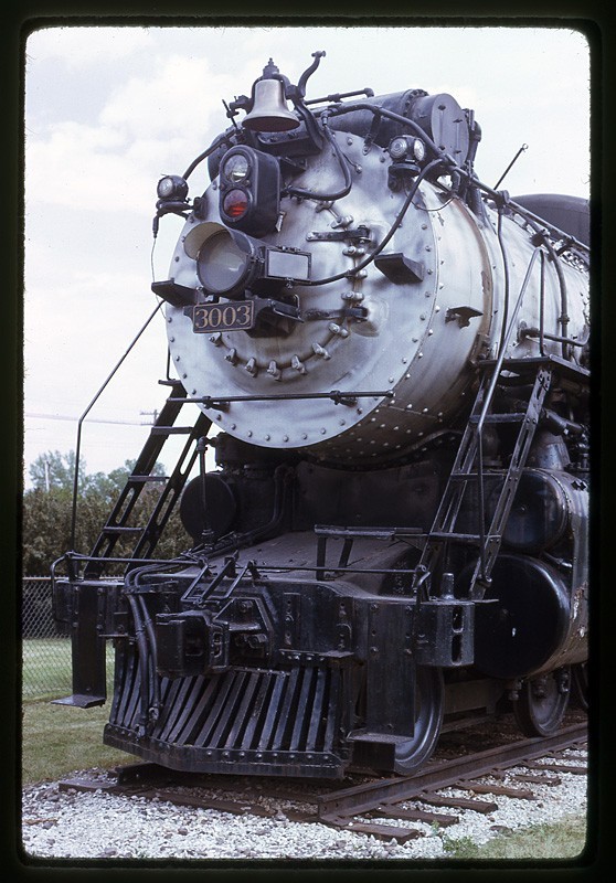 Chicago Burlington & Quincy CB&Q 4-8-4 3003 On Display Original Kodachrome Slide