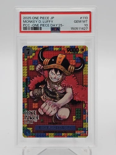 MONKEY D. LUFFY 2025 ONE PIECE JPN PROMO ONE PIECE DAY '25 #P-110 PSA 10 C Q6095