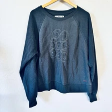 peace love world sweatshirt M Black 