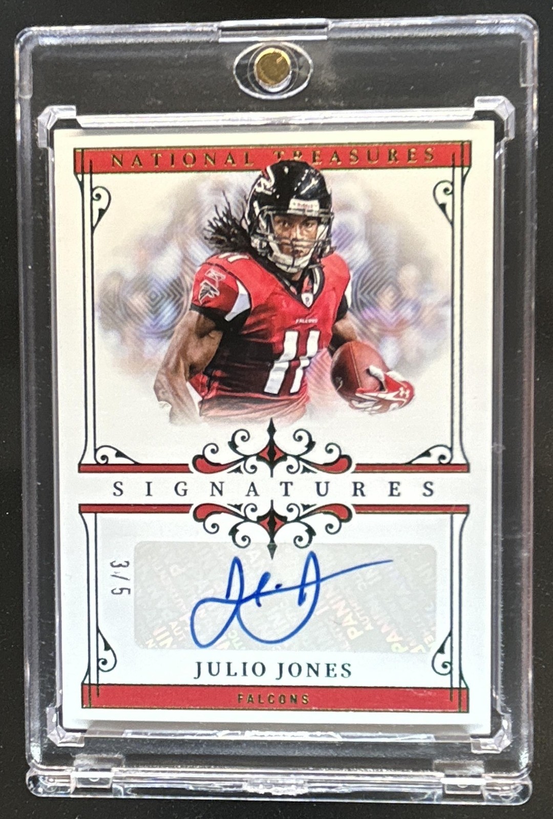 2025 Panini National Treasures Julio Jones Signatures Emerald Auto #/5 Falcons view 1