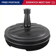 Large 13L Black Parasol Base Stand - Durable & Waterproof Garden Accessory