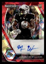 2021 PANINI PRIZM DRAFT MARLON WILLIAMS DPA-MWI AUTOGRAPH RED ICE RC UCF