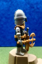Figurine PLAYMOBIL Chevalier Croisé Vintage #2 - 1976, Avec Épée, Cor Et Cheval