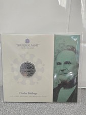 2021 Charles Babbage 50p Fifty Pence Coin Royal Mint Pack Sealed