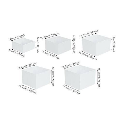 5x Buffet Riser Food Riser Stackable with Hollow bottoms Cube Display Nesting - Picture 5 of 5