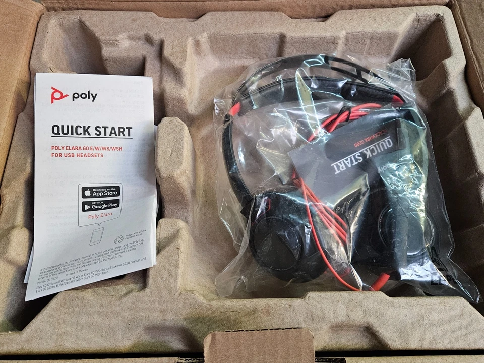 Plantronics Poly Elara 60 E For Blackwire w/ Blackwire 5220 Headset 212950-041 - Image 3 of 4