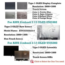 ASUS Zenbook S 13 OLED UM5302TA-LX376W 2.8K Touch Screen LCD Assembly Complete