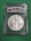 2001 Walking Liberty ICG MS69+ Austin Hutto Signed Initial Production