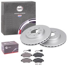 ABS BREMSSCHEIBEN + BELÄGE VORNE passend für FIAT 500 1.2 1.3D + FORD KA 1.3D