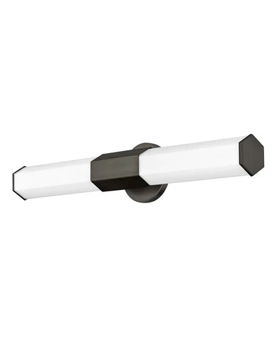 Hinkley Facet 26" Modern Hexagonal Glass Black Oxide LED Bath Light - Picture 4 of 10