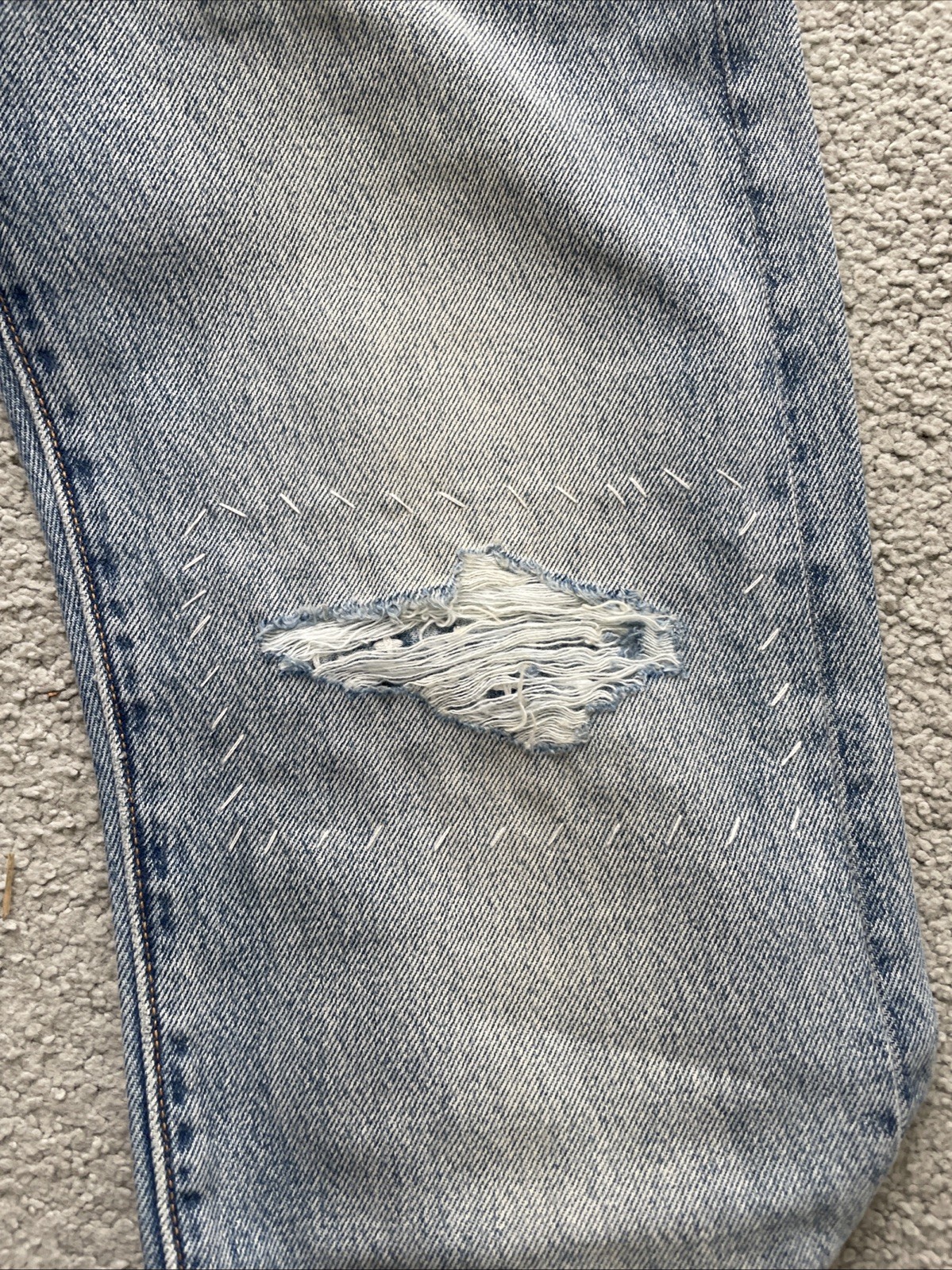 Levi's Premium Big E 501 Original Fit Selvedge Blue Jeans Men's Size 29 X 30 Fly thumbnail 15