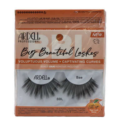 4 PAIRS Ardell Professional BBL Big Beautiful Lashes, Bae Includes Duo Adhesive