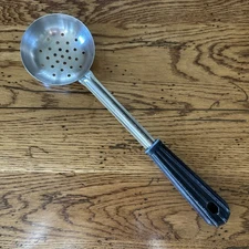 Vollrath Stainless Spoodle Perforated Strainer Serving Slotted Scoop Spoon Black