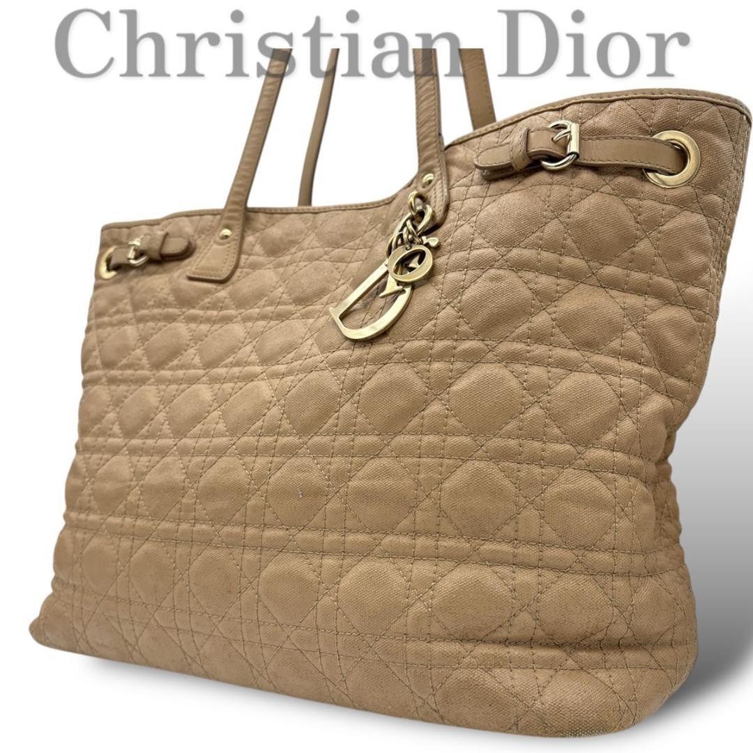 Vintage Authentic Christian Dior Pana Canage Tote Handbag for Women