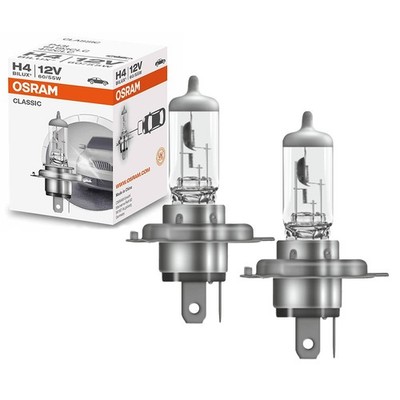 Paar Lampen Osram H4 Klassisch Ersatz Kompatibel für Seat Alhambra Von 1996