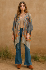 ANTHROPOLOGIE Kimono Sunlit Light Cover Up Scarf Dress Caftan Subtle Luxury OS