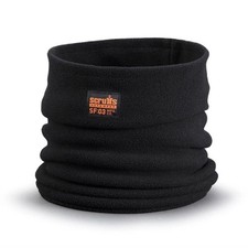 Scruffs Fleece Neck Warmer Black Breathable | Worker Neck Warmer T54308