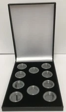 Slim Gold Sovereign Deluxe Black Storage Case FULL HALF Sovereign