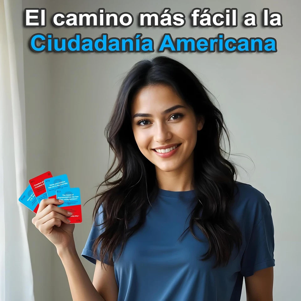 US Citizenship Flash Cards 2025 : Study Guide: Ciudadania Americana Spanish and - Image 2 of 4