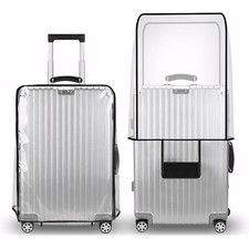 20 Inch Clear PVC Suitcase Cover Waterproof Dustproof Wheeled Luggage Protector