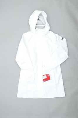 Helly Hansen Womens White Long Waterproof Coat Womens Size M