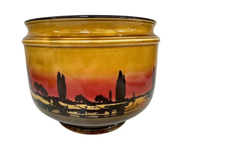 Royal Doulton jardiniere - Poplars at Sunset - Signed Royal Doulton, D3416