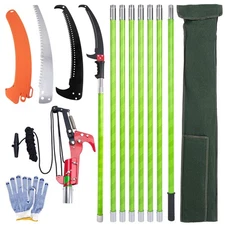 Pole Saws for Tree Trimming, 7.3-27 ft Manual Pole Saw Extendable Tree Trimme...