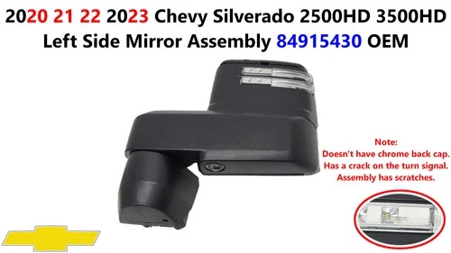 2020 21 22 2023 Chevy Silverado 2500HD 3500HD Left Side Mirror Assembly 84915430